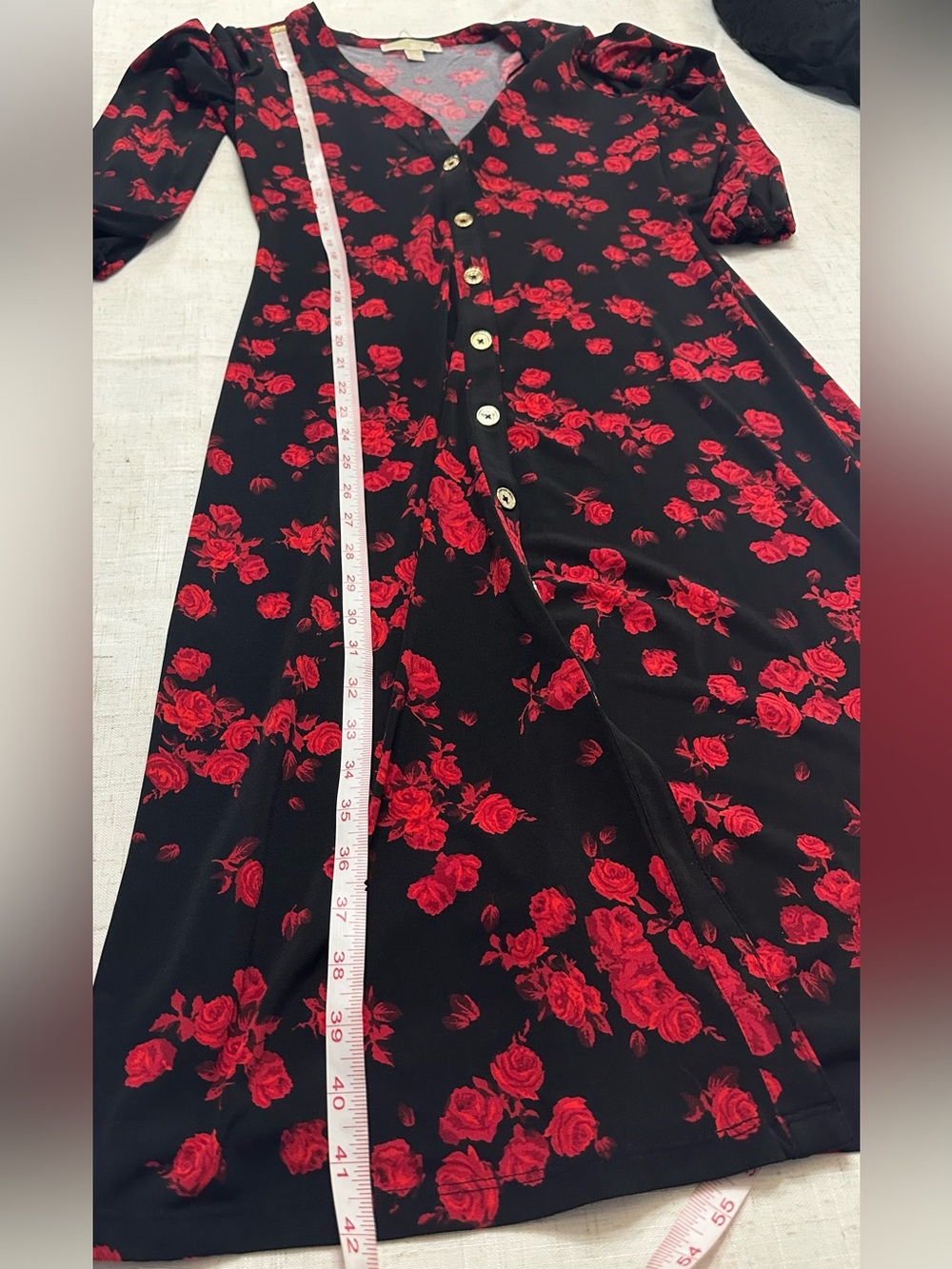 Michael Kors Women’s Button-Down Rose Floral Midi Dress – Size XS - Picture 5 of 11
